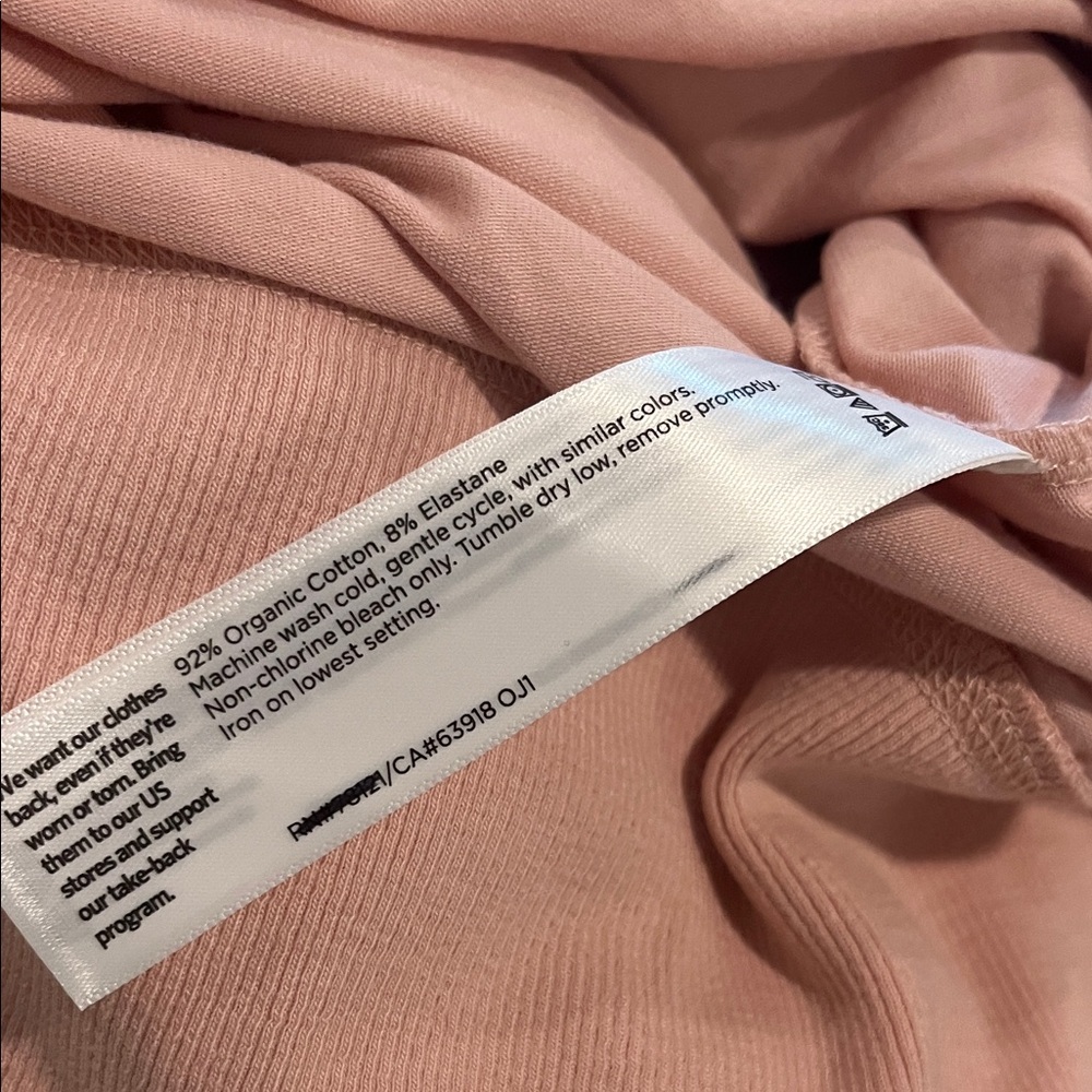 Eileen Fisher Pink Pima Cotton Jersey Box Sweatshirt, NWOT - Picture 3 of 3